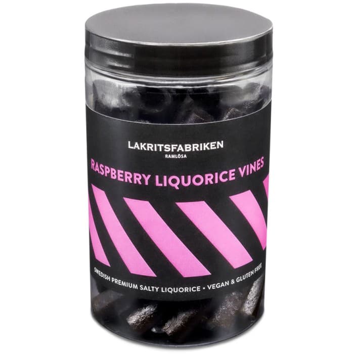 Lakritsfabriken Raspberry Liquorice Vines 300g – från Lakritsfabriken i Ramlösa – 119 kr – hos Delitea