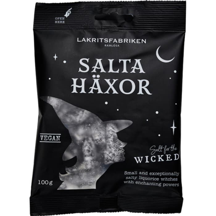 Lakritsfabriken Salta Häxor 100g – från Lakritsfabriken i Ramlösa – 25 kr – hos Delitea
