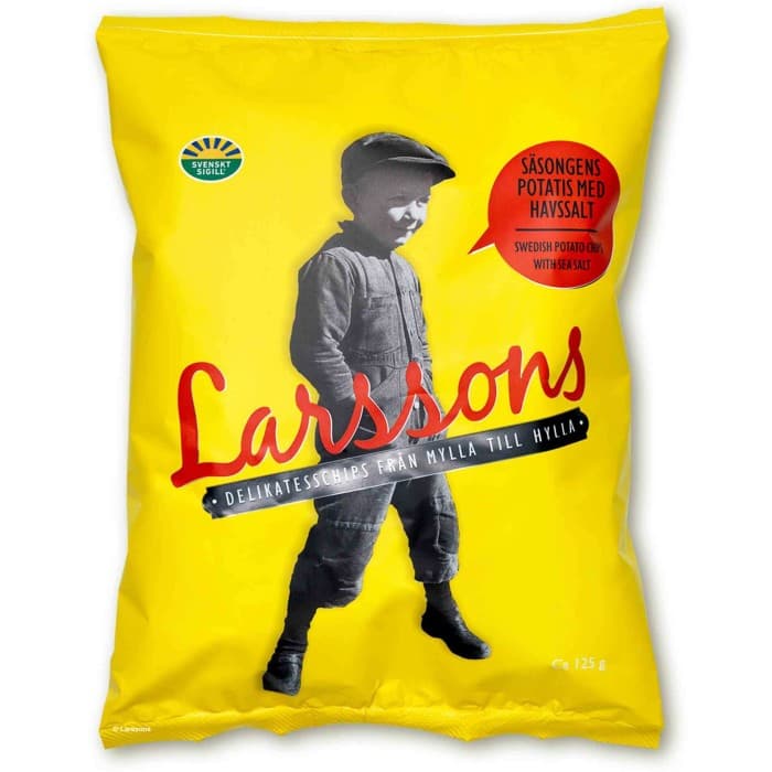 Larssons Chips Säsongens Potatis Havssalt 125g från Larssons Chips – köp hos Delitea