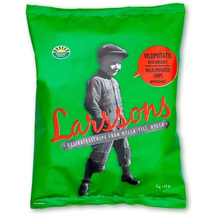 Larssons Chips Vildpotatis Havssalt 125g från Larssons Chips – köp hos Delitea