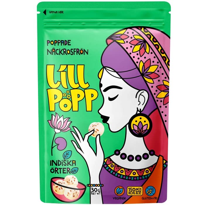 Lill Pop Poppade Näckrosfrön Indiska Örter 30g – från Lill Popp – 37 kr – hos Delitea