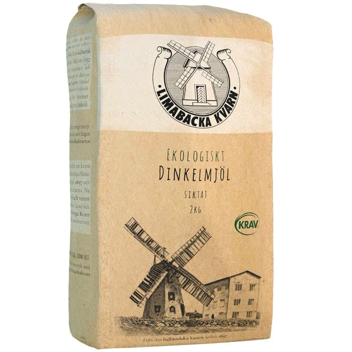 Limabacka Kvarn Dinkel Siktat Mjöl 2kg – från Limabacka Kvarn – 92 kr – hos Delitea