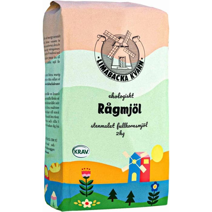 Limabacka Kvarn Rågmjöl 2kg – från Limabacka Kvarn – 55 kr – hos Delitea