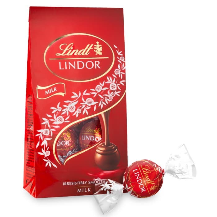 Lindt LINDOR Mjölkchoklad Praliner 137g – från Lindt – 64 kr – hos Delitea