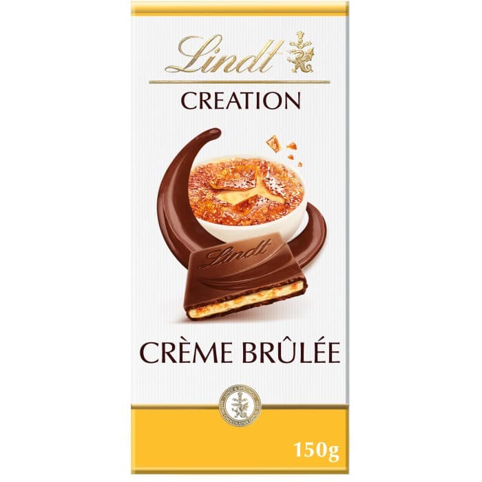 Lindt CREATION Crème Brûlée Mjölkchoklad 150g – från Lindt – 55 kr – hos Delitea