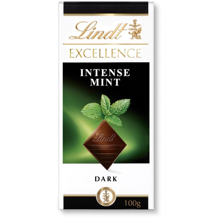 Lindt EXCELLENCE Intensiv Mint Mörk Choklad 100g – från Lindt – 44 kr – hos Delitea