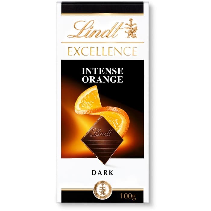 Lindt EXCELLENCE Intensiv Apelsin Mörk Choklad 100g – från Lindt – 44 kr – hos Delitea