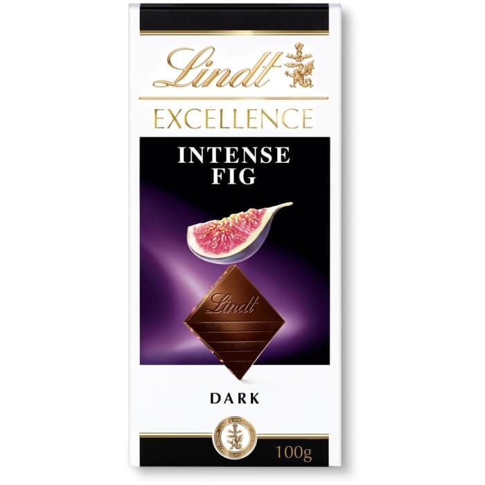 Lindt EXCELLENCE Intensiv Fikon Mörk Choklad 100g – från Lindt – 44 kr – hos Delitea
