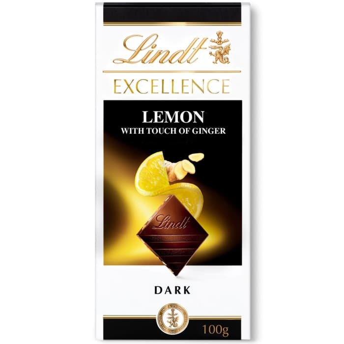 Lindt EXCELLENCE Citron & Ingefära med Mandel 100g – från Lindt – 44 kr – hos Delitea