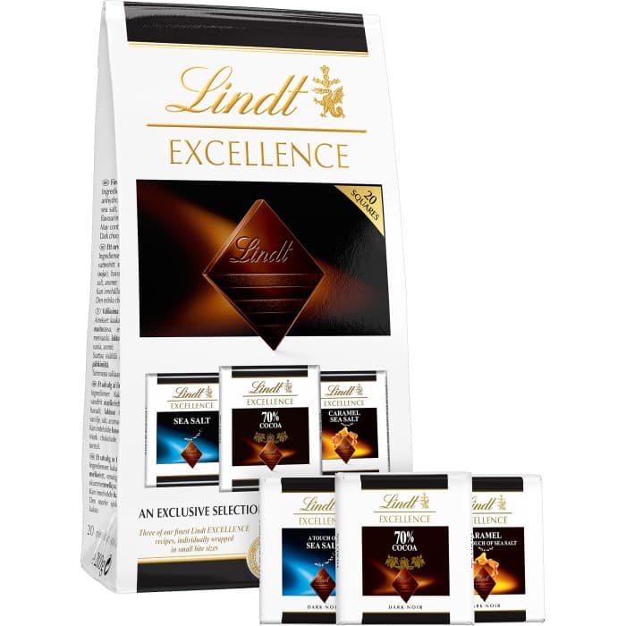 Lindt EXCELLENCE Minis Mörk Choklad Mix 200g – från Lindt – 89 kr – hos Delitea