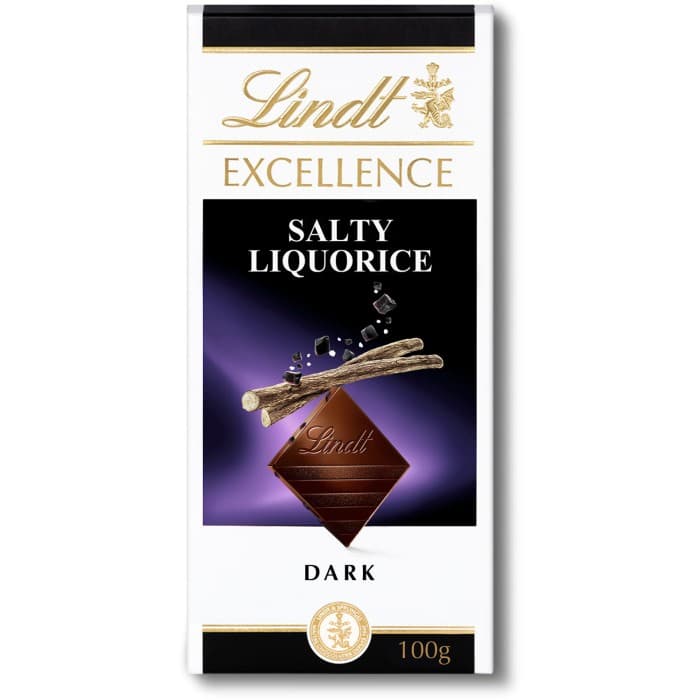 Lindt EXCELLENCE Salt Lakrits Mörk Choklad 100g från Lindt – köp hos Delitea