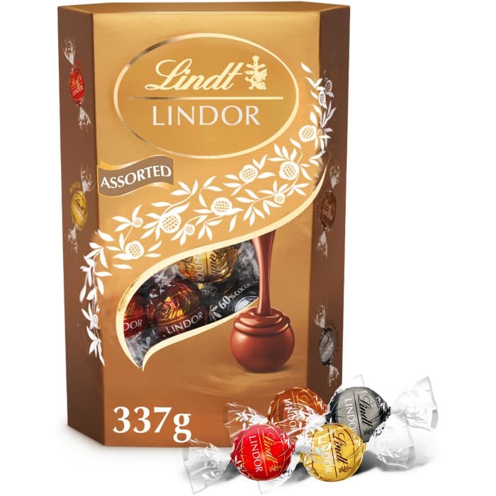 Lindt LINDOR Assorted Chokladpraliner Ask 337g – från Lindt – 159 kr – hos Delitea