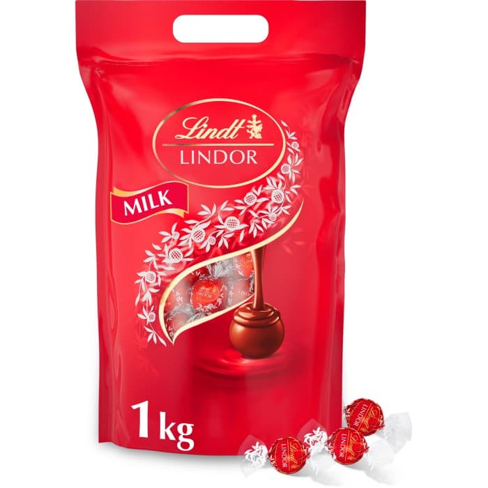 Lindt LINDOR Mjölkchoklad Praliner 80st, 1kg