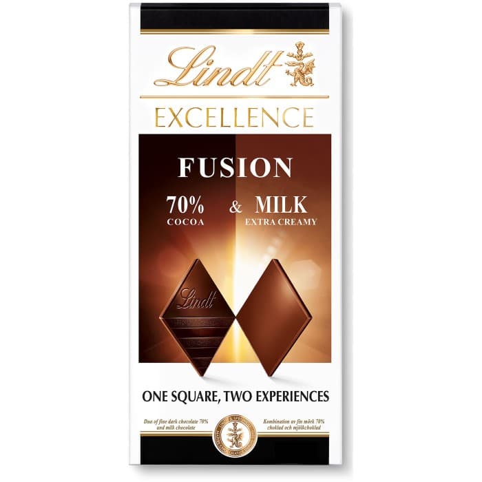 Lindt Milk Excellence Fusion 70% 100g – från Lindt – 44 kr – hos Delitea
