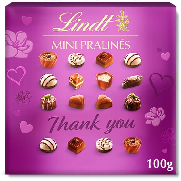 Lindt MINI-PRALINES Tackgåva Chokladask 100g – från Lindt – 85 kr – hos Delitea