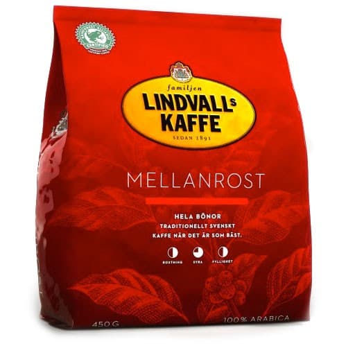 Lindvalls Kaffe Mellanrost Hela Bönor 450g
