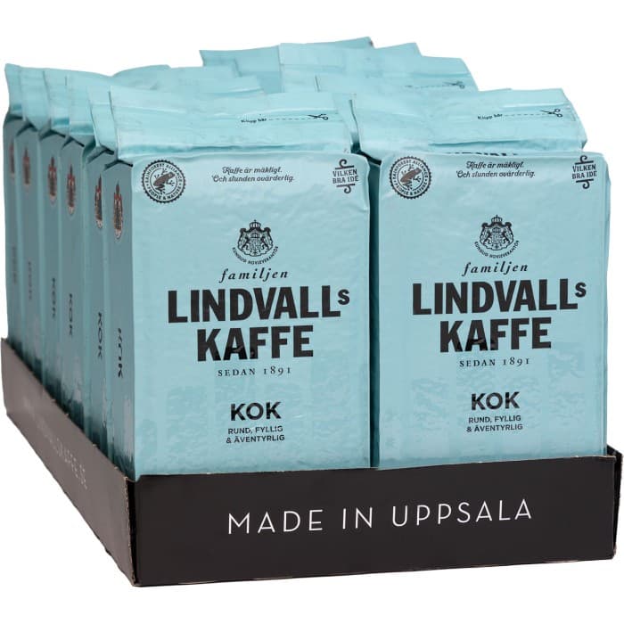 Lindvalls Kaffe Mellanrost Kok 12x450g – från Lindvalls Kaffe – 929 kr – hos Delitea