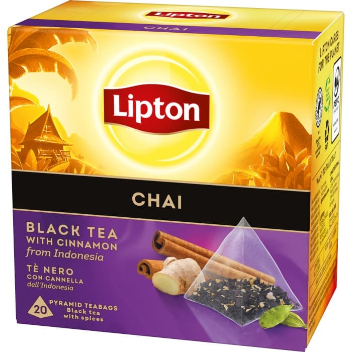 Lipton Chai Black Tea Pyramid Tepåsar 20-pack
