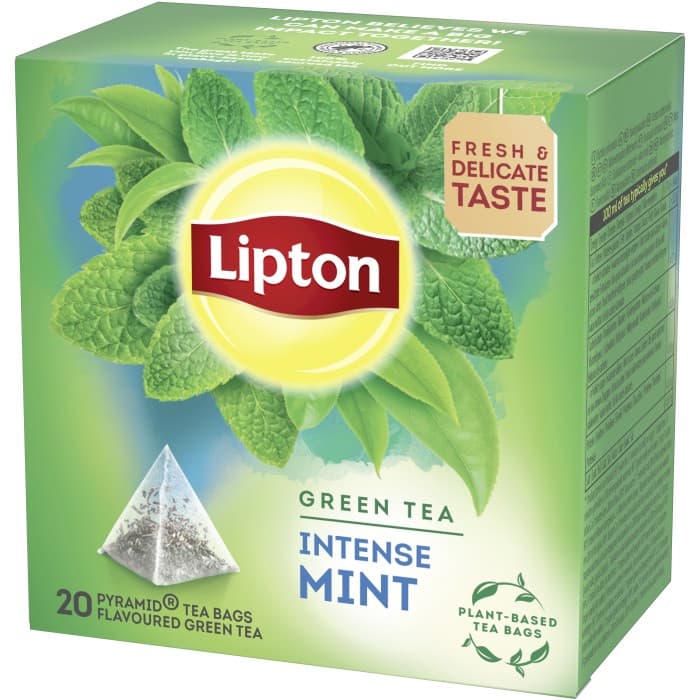 Lipton Intense Mint Green Tea Pyramid Tepåsar 20-pack