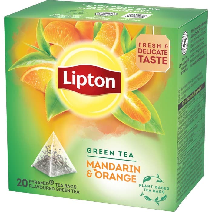 Lipton Green Tea Mandarin Orange Pyramid 20-pack
