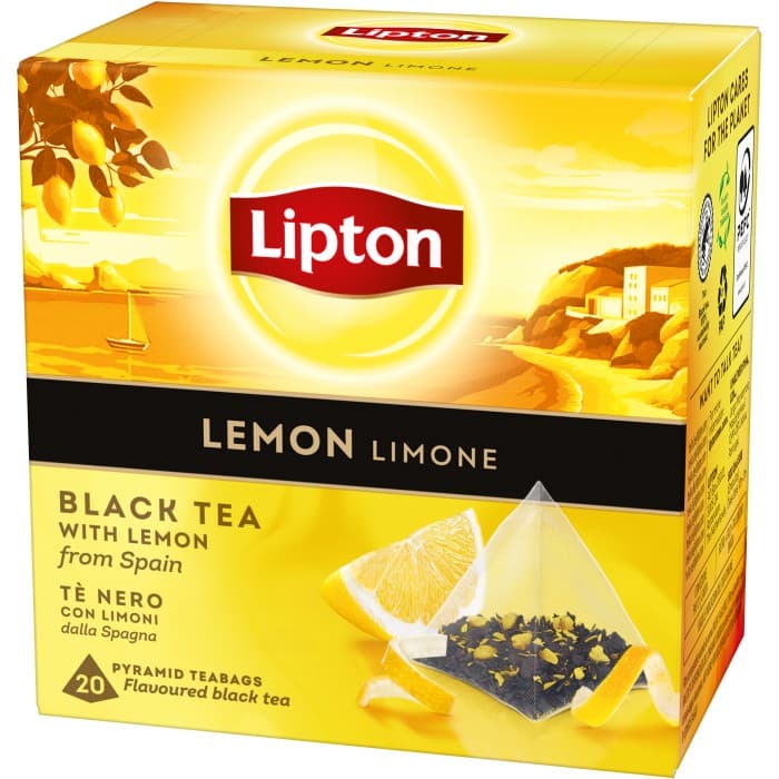 Lipton Lemon Black Tea Pyramid Tepåsar 20-pack