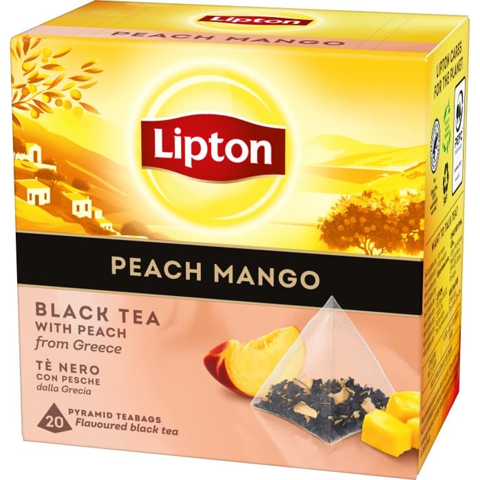 Lipton Peach Mango Black Tea Pyramid Tepåsar 20-pack – från Lipton – 28 kr – hos Delitea