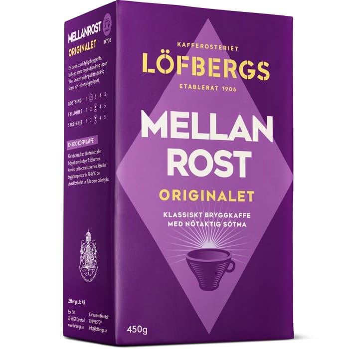Löfbergs Mellanrost Originalet Bryggkaffe 450g
