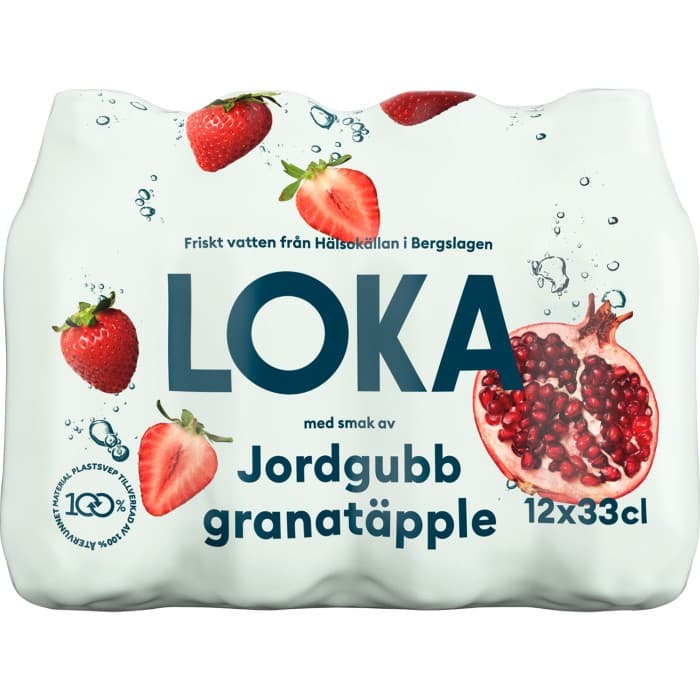Loka Jordgubb & Granatäpple PET 12x33cl