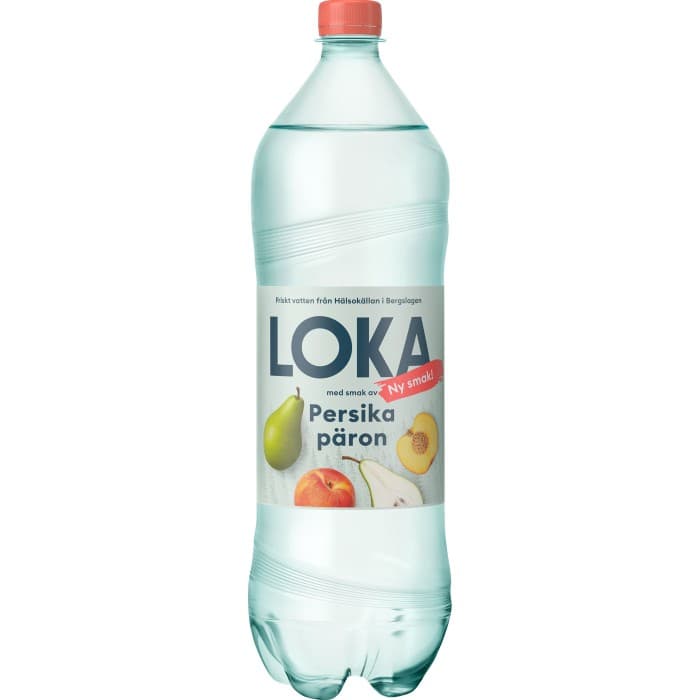 Loka Persika Päron Kolsyrat Vatten 1,5L