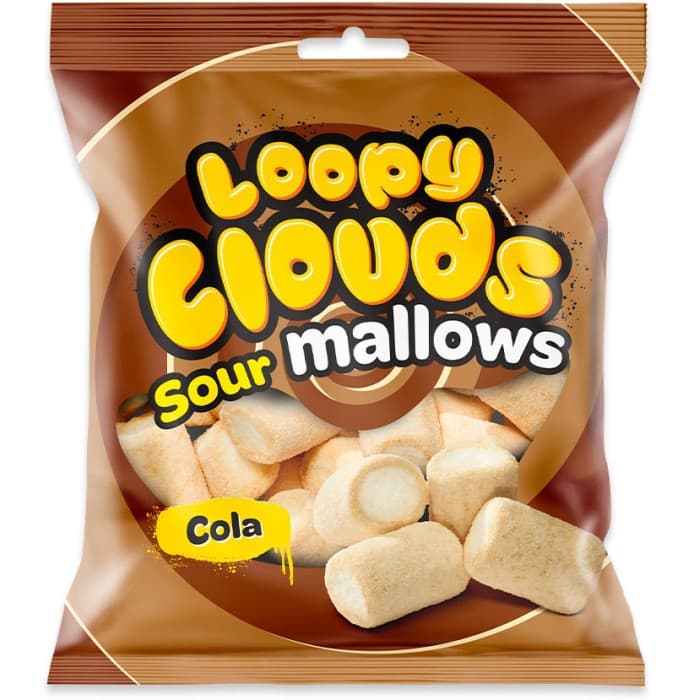 Loopy Clouds Marshmallow Sour Cola 100g – från Loopy Clouds – 24 kr – hos Delitea