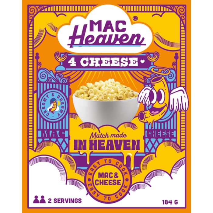 Mac Heaven Mac & Cheese 4 Cheese Lovers 184g från Mac Heaven – köp hos Delitea