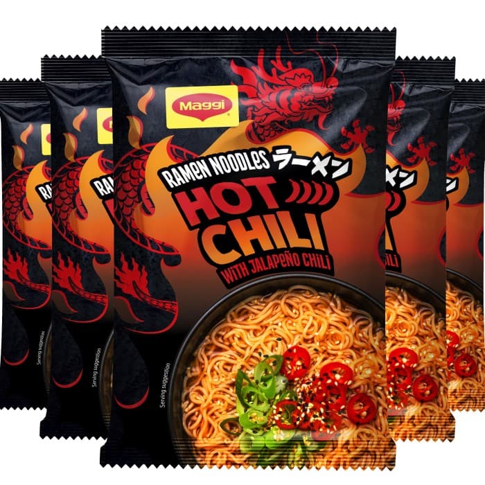 Maggi Nudlar Ramen Hot Chili 12x62g