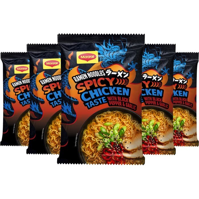 Maggi Nudlar Ramen Spicy Chicken 12x62g