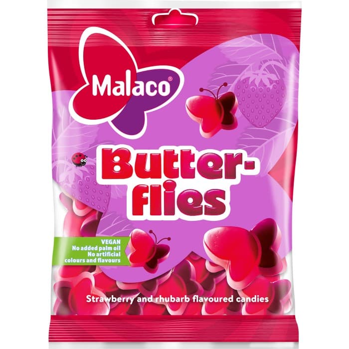 Malaco Butterflies 96g – från Malaco – 14 kr – hos Delitea
