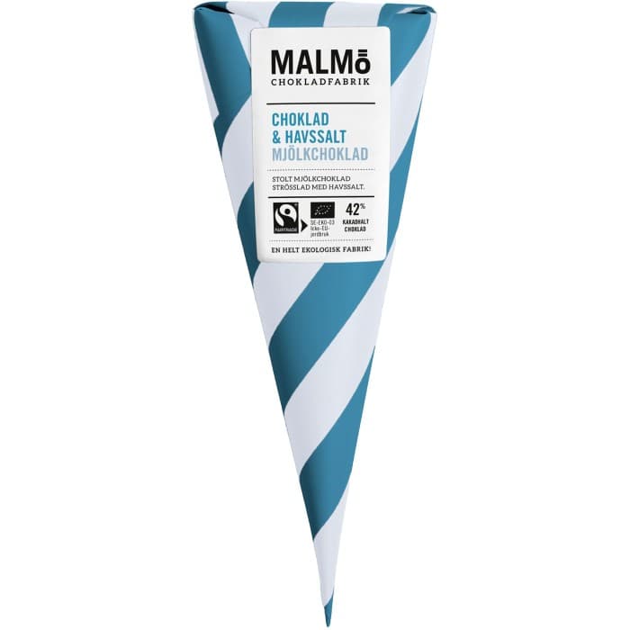 Malmö Chokladfabrik Choklad & Havssalt 42% 90g – från Malmö Chokladfabrik – 95 kr – hos Delitea