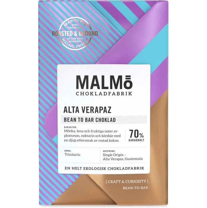 Malmö Chokladfabrik Craft Alta Verapaz 70% 58g – från Malmö Chokladfabrik – 75 kr – hos Delitea