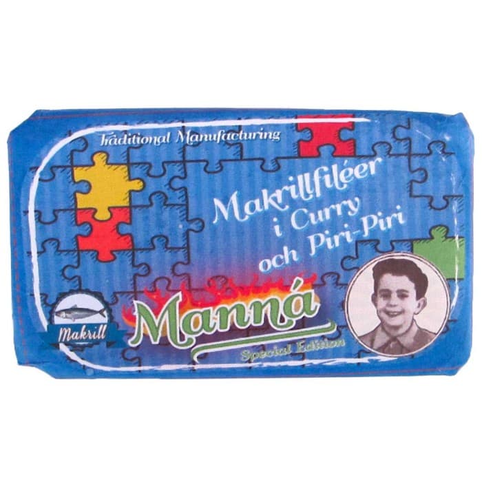 Manná Makrillfiléer i Curry & Piri-Piri 120g från Manná – köp hos Delitea
