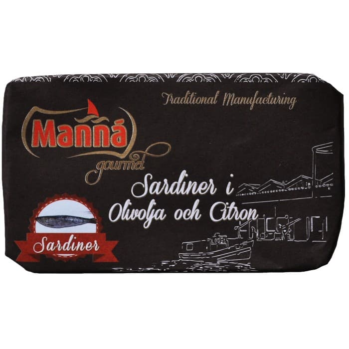 Manná Sardiner i Olivolja med Citron 120g från Manná – köp hos Delitea