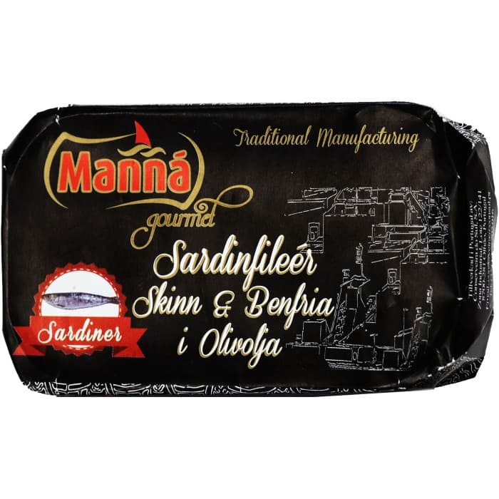 Manná Sardinfiléer Skinnfria i Olivolja 120g från Manná – köp hos Delitea