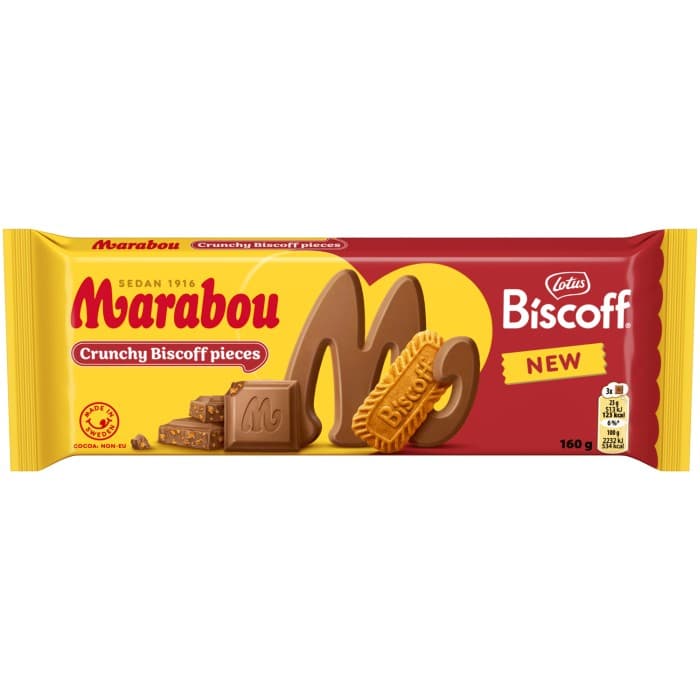Marabou Crunchy Biscoff Pieces 160g – från Marabou – 37 kr – hos Delitea