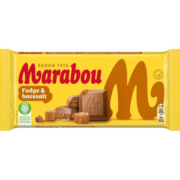 Marabou Fudge & Havssalt 185g – från Marabou – 45 kr – hos Delitea