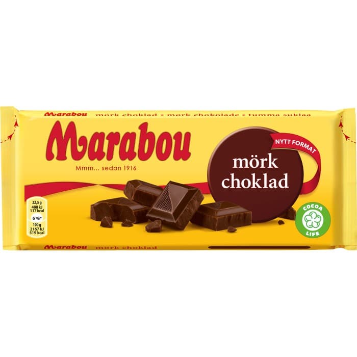 Marabou Mörk Choklad 180g från Marabou – köp hos Delitea