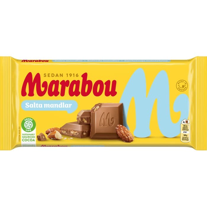 Marabou Salta Mandlar Chokladkaka 200g – från Marabou – 37 kr – hos Delitea