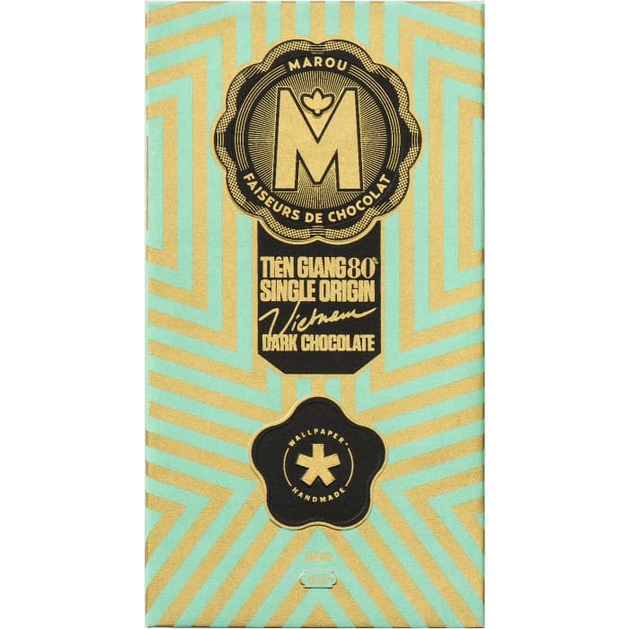 Marou Mörk Choklad Tien Giang Wallpaper 80% 80g – från Marou – 99 kr – hos Delitea