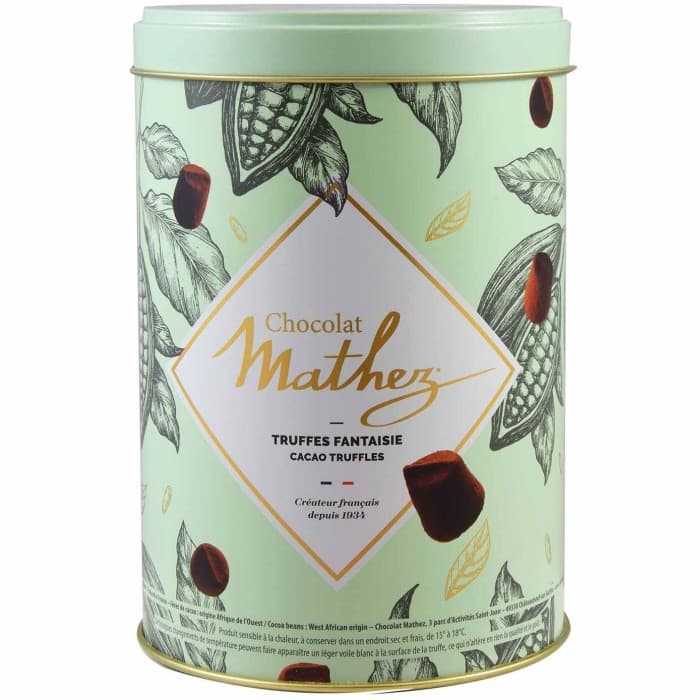 Mathez Grön Presentburk Fransk Naturell Tryffel 500g