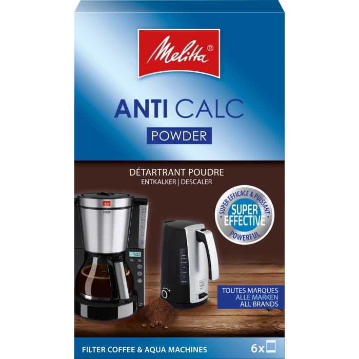 Melitta Anti Calc Pulver för Filterkaffebryggare & Vattenkokare 6-pack från Melitta – köp hos Delitea
