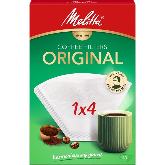 Melitta Kaffefilter Original 1x4 Vita 80st