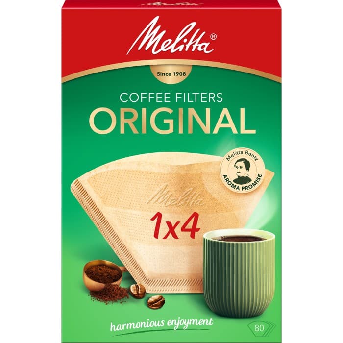 Melitta Kaffefilter Original 1x4 Oblekta 80st från Melitta – köp hos Delitea
