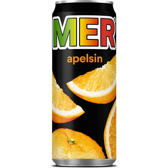 MER Apelsin Burk 33cl – från MER – 12 kr – hos Delitea