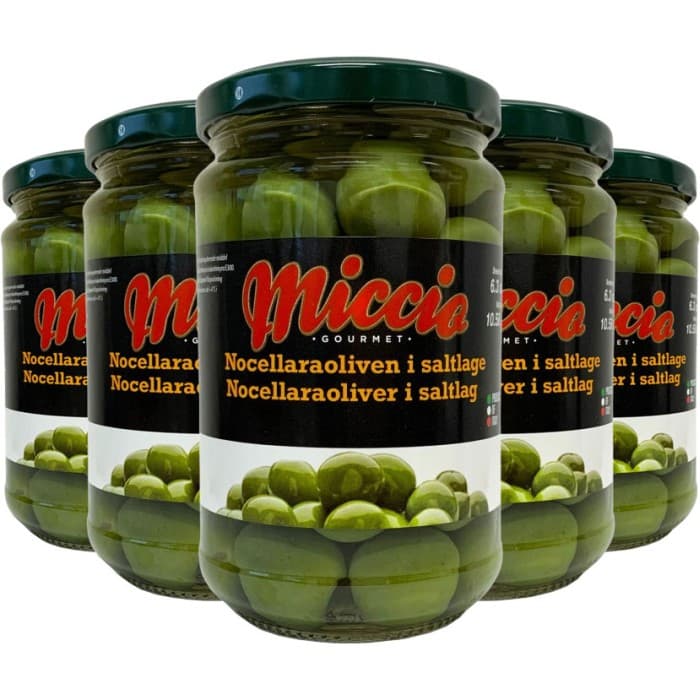 Miccio Nocellaraoliver i Saltlag 6x300g – från Miccio – 245 kr – hos Delitea